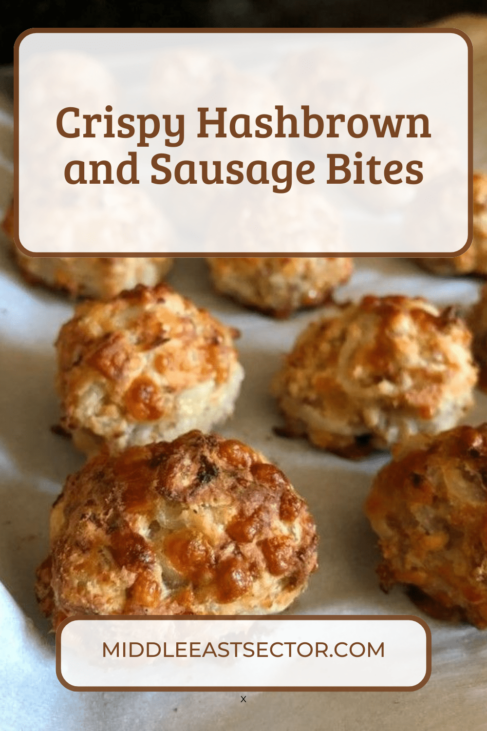 Crispy hashbrown and sausage bites