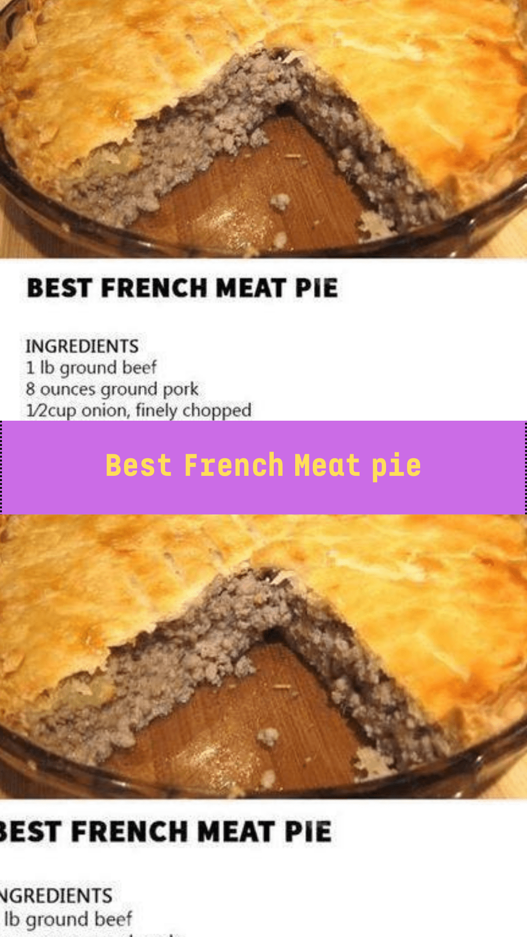 Best French Meat pie - middleeastsector