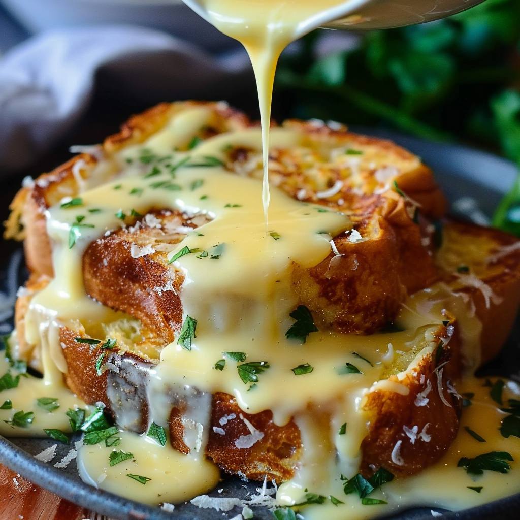 Savory Parmesan French Toast With Hollandaise Sauce