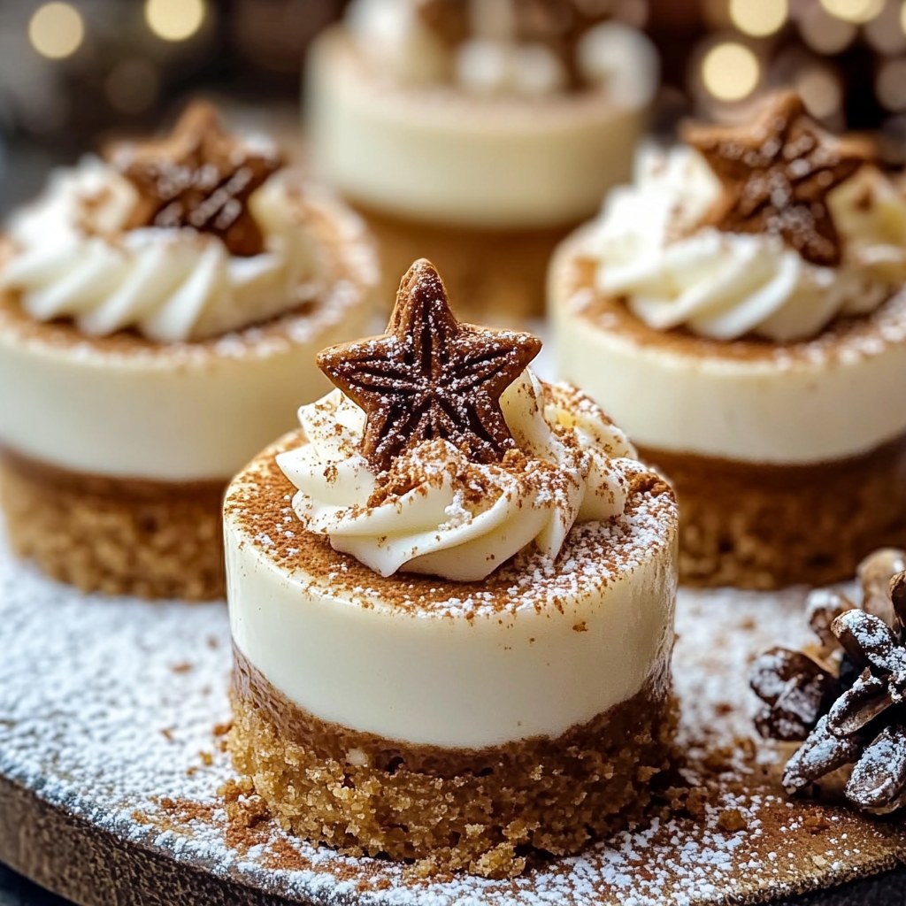 Mini Gingerbread Cheesecakes No Bake