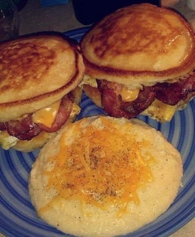 Bacon, Egg, and Cheese Pancakes Recipe