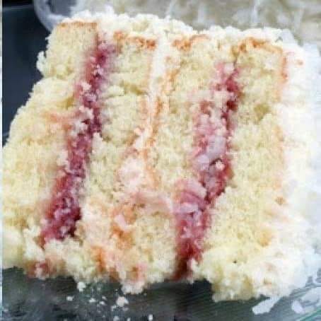 Coconut Cake With Raspberry Filling!!!
