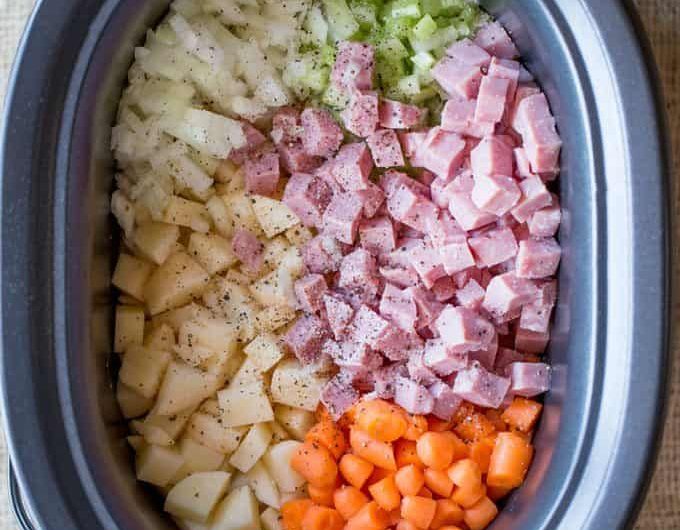 Slow Cooker Ham and Potato Soup