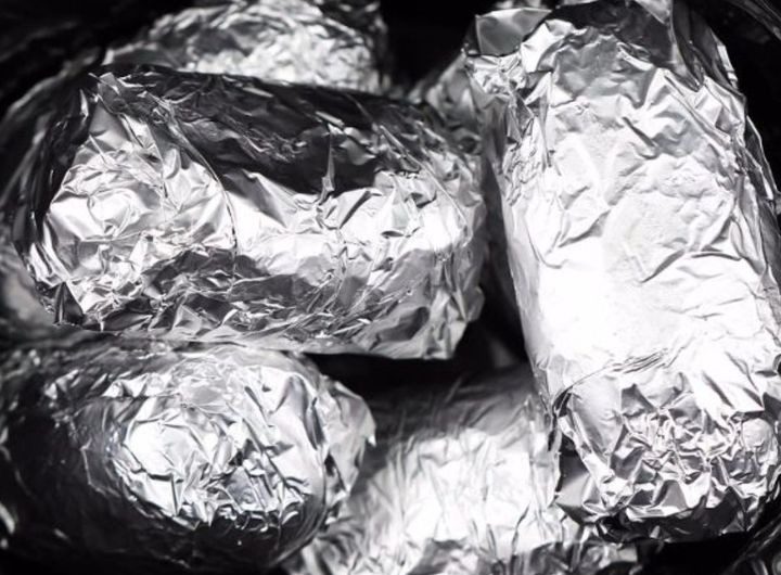 Wrap potatoes in tin foil and put in crock pot. Enjoy this lip-smacking result