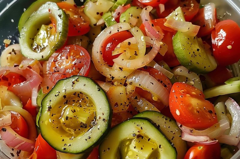 Marinated Cucumbers, Onions, and Tomatoes!!!