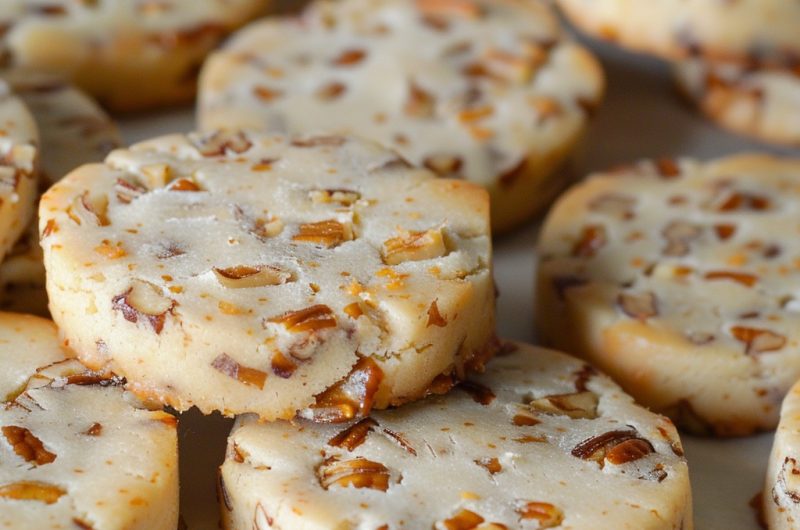 Toffee Pecan Shortbread Cookies