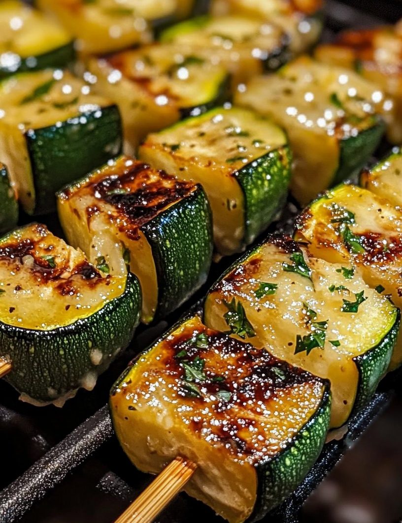 Garlic Butter Zucchini Skewers