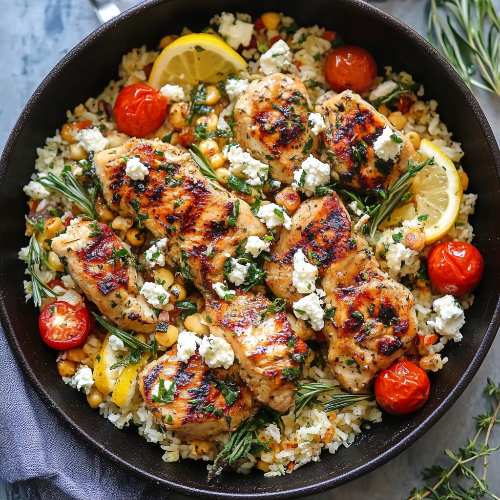 Greek Chicken and Lemon Rice