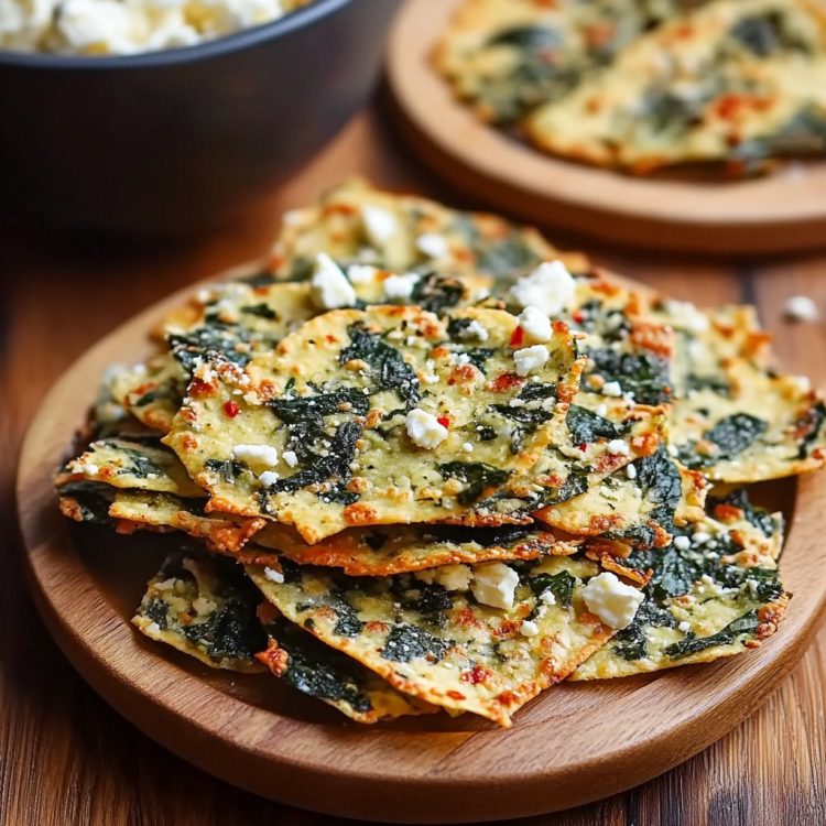 Mediterranean Spinach and Feta Crisps