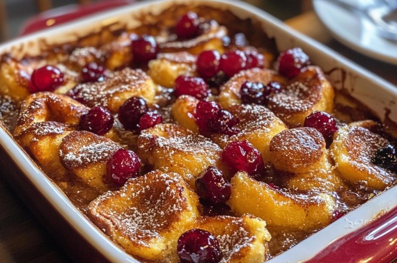 Cranberry Orange French Toast Casserole
