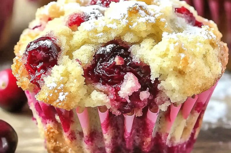 Cranberry Orange Muffins with Streusel Topping