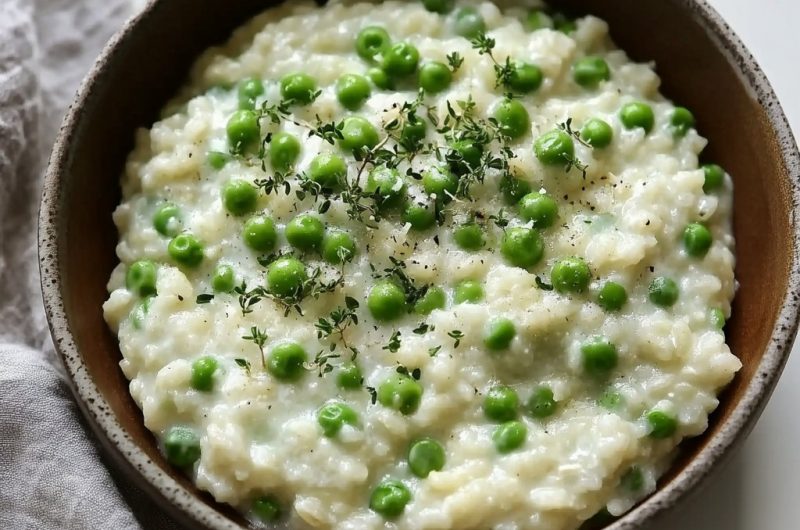 Risotto with Yogurt and Peas