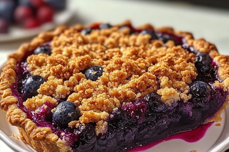 Ultimate Blueberry Crumble Pie