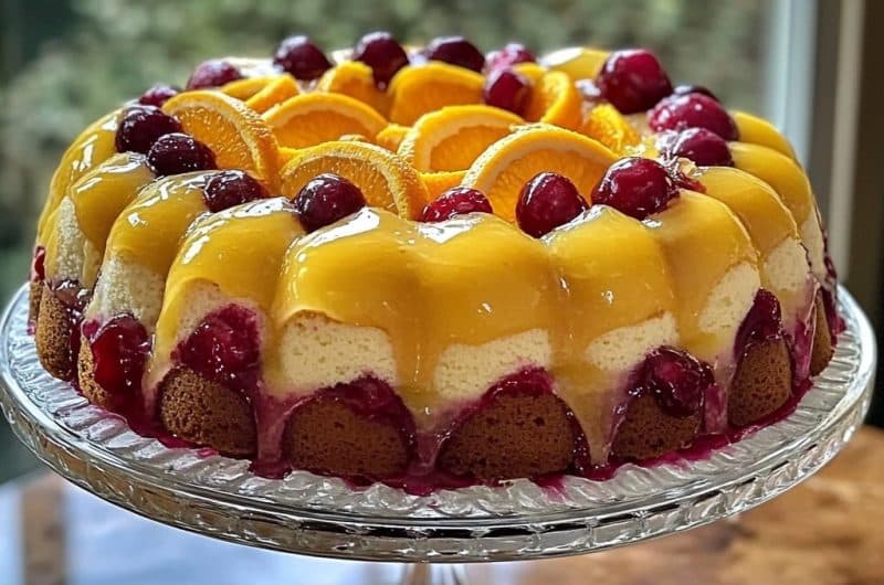 Festive Cranberry-Orange Bundt Cake with Citrus Glaze