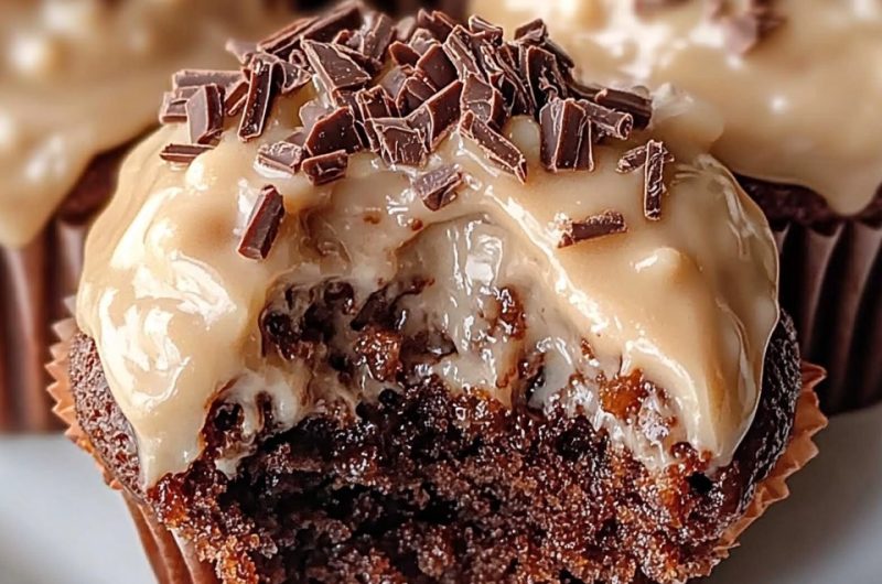 Mouth-Watering Irresistible German Chocolate Cupcakes