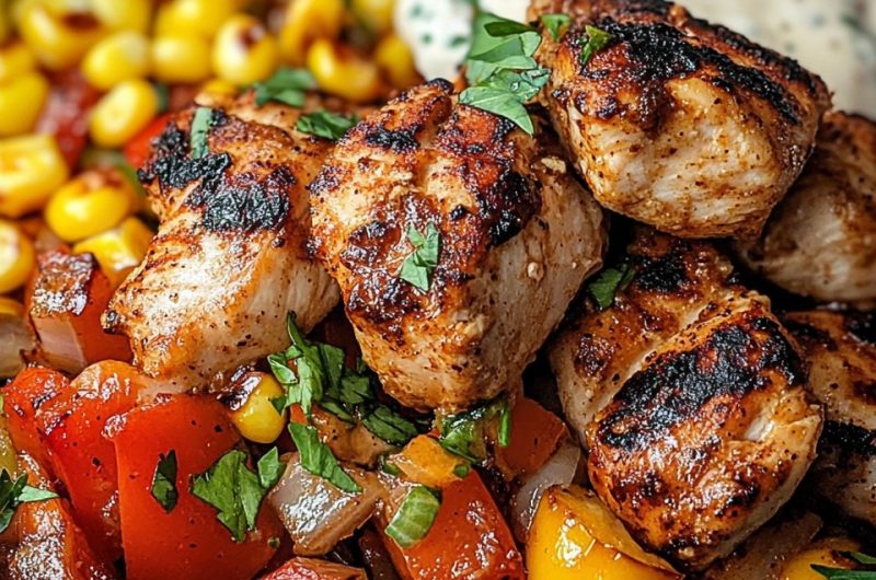 Chipotle Lime Chicken with Corn & Peppers