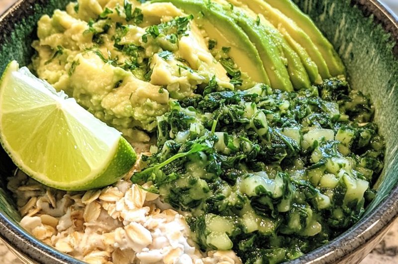 Green Goddess Avocado Overnight Oats