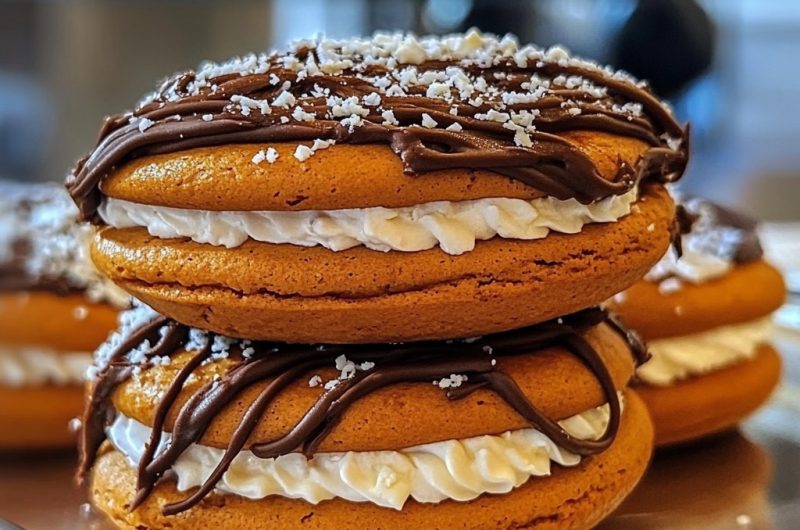 Pumpkin Whoopie Pies with Cream Cheese Filling