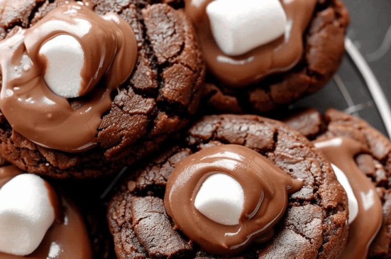 Marshmallow Surprise Hot Cocoa Cookies