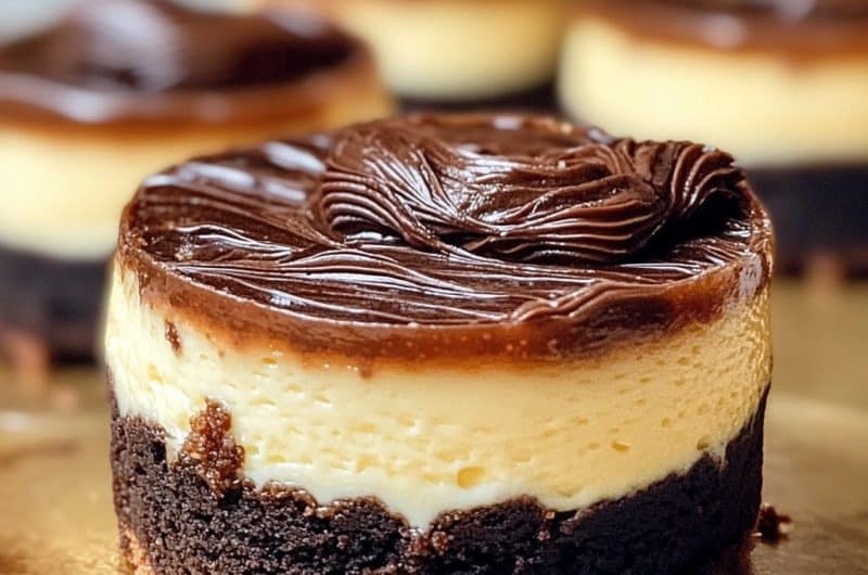 Brownie Bottom Mini Cheesecakes Recipe