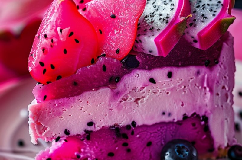 Pink Dragon Fruit Layer Cake