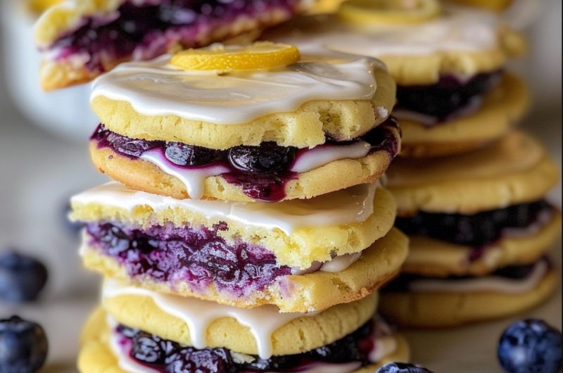 Luscious Blueberry Lemon Sandwich Cookies