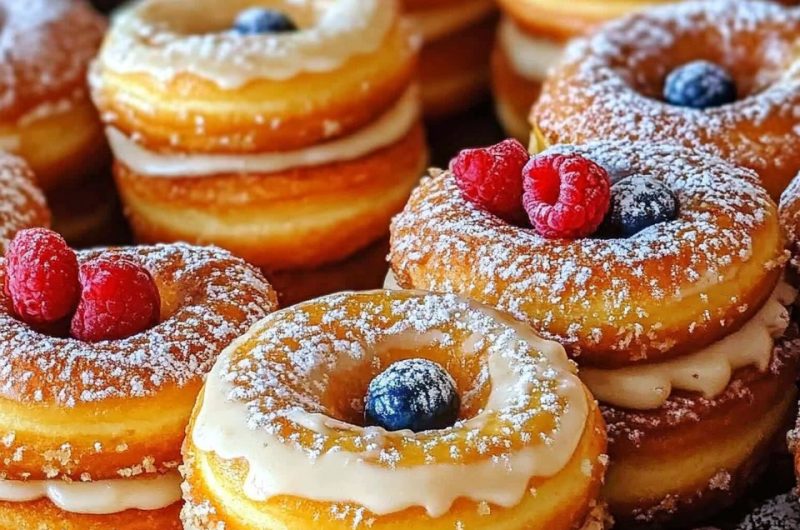 Flaky and Buttery Homemade Cronuts with Vanilla Glaze