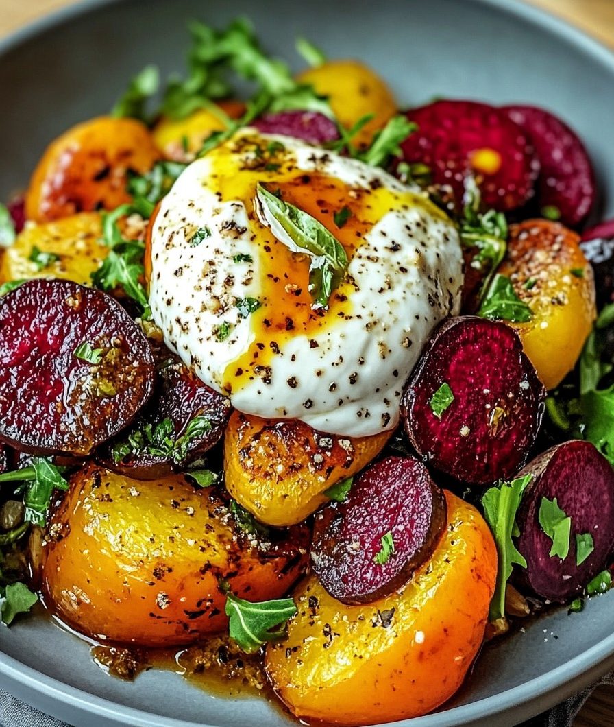 Roasted Beet Salad with Burrata