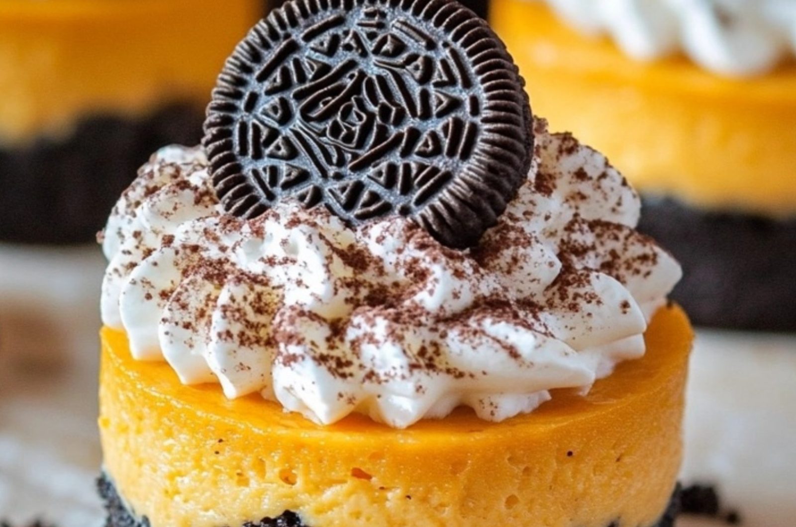 Pumpkin Oreo Cheesecakes