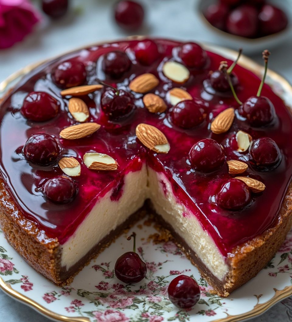 Cherry Almond Pound Cheesecake