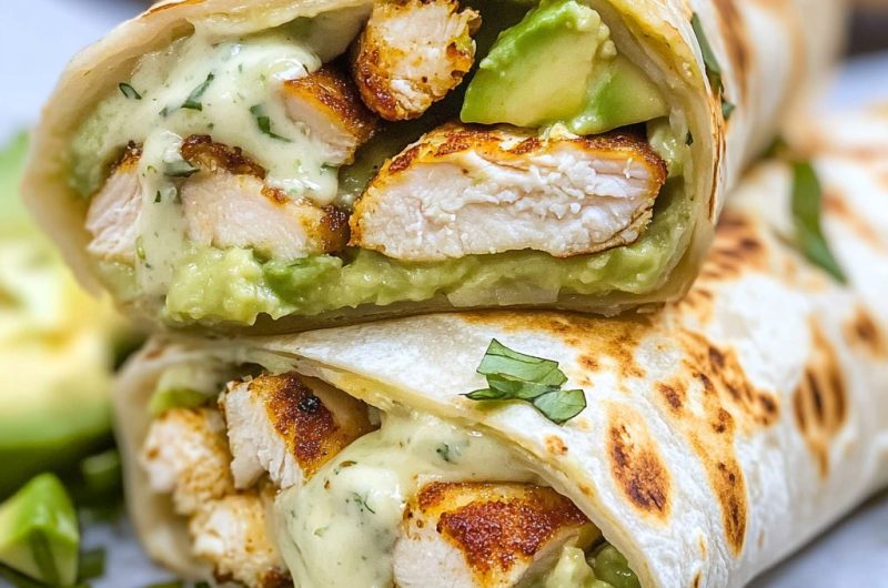 Chicken Avocado Ranch Burritos