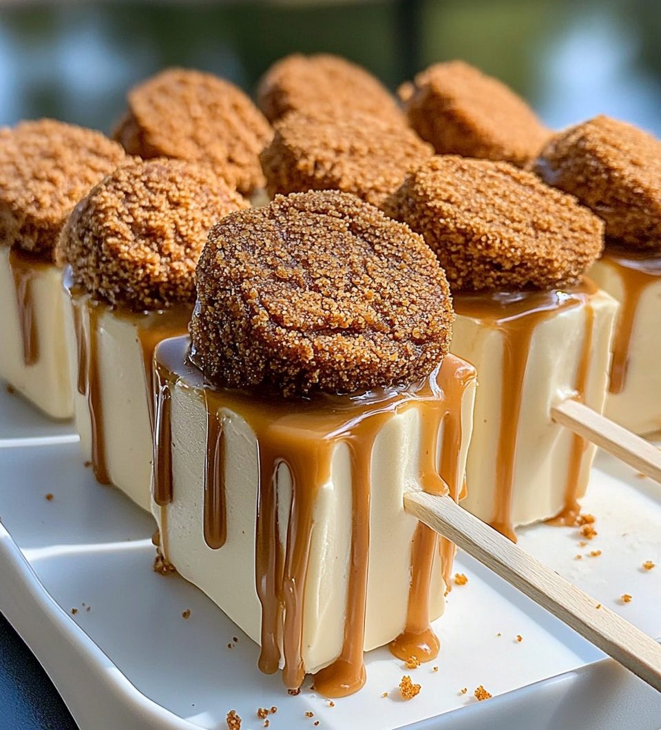 Biscoff Cookie Butter Cheesecake Pops