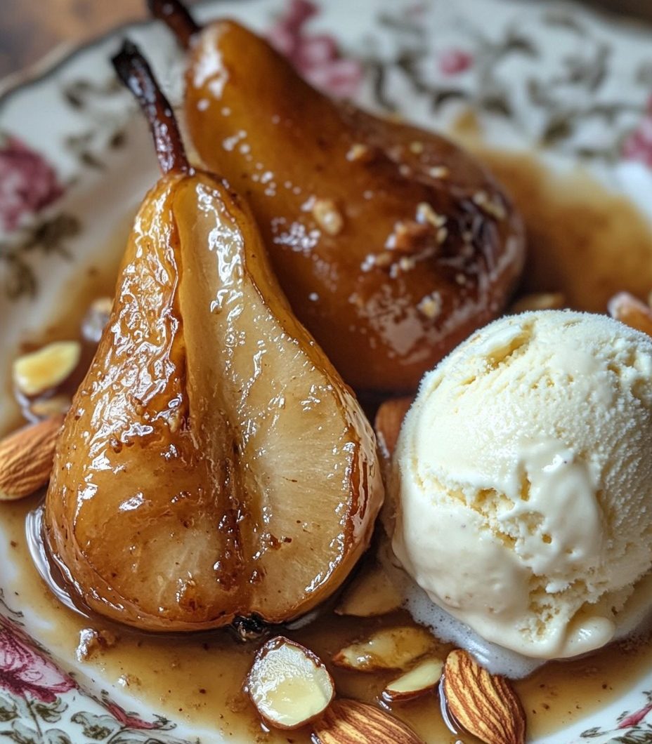 Roasted Pears in Salted Caramel Sauce