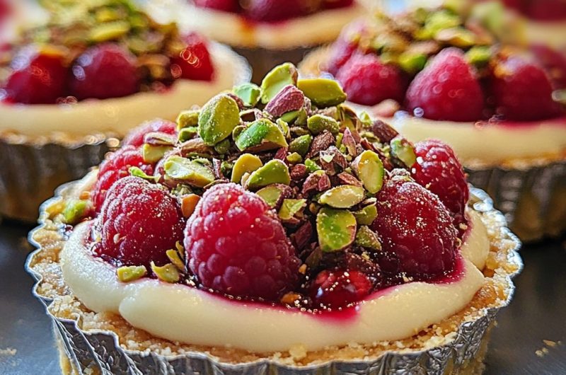 Pistachio Raspberry Tartlets