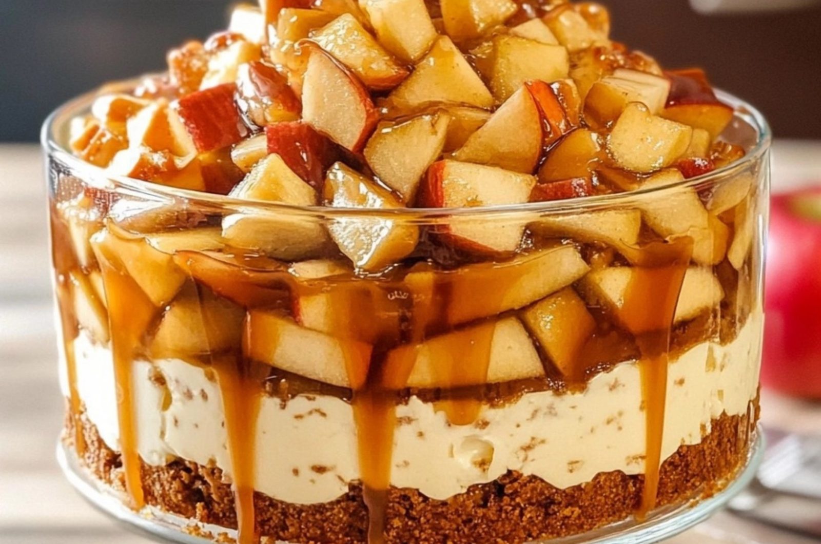 Caramel Apple Cheesecake Blondie Trifle