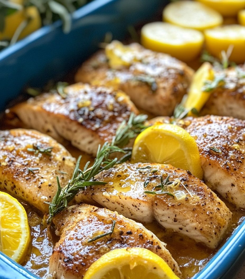 Mediterranean Herb and Lemon Baked Branzino