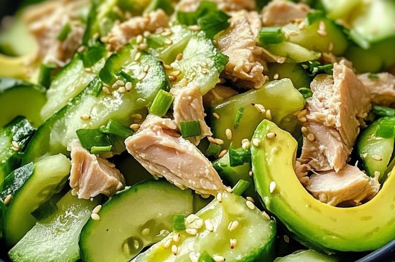Avocado Tuna Cucumber Salad