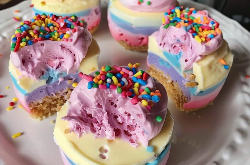 Magical Mini Unicorn Cheesecake Bites