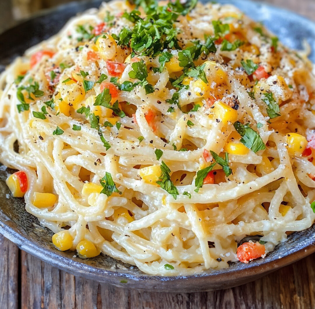 Mexican Street Corn Elote Pasta Salad with Rice Noodles