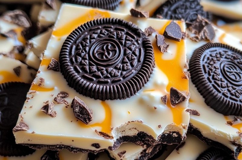 White Chocolate Halloween Oreo Bark