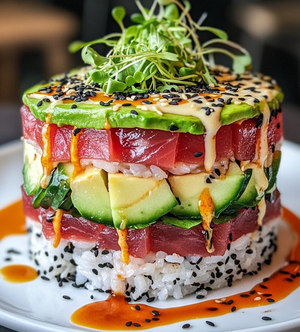 Avocado Sushi Cake