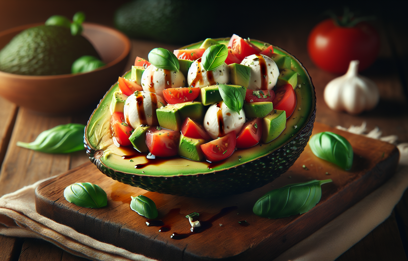 Caprese Stuffed Avocado