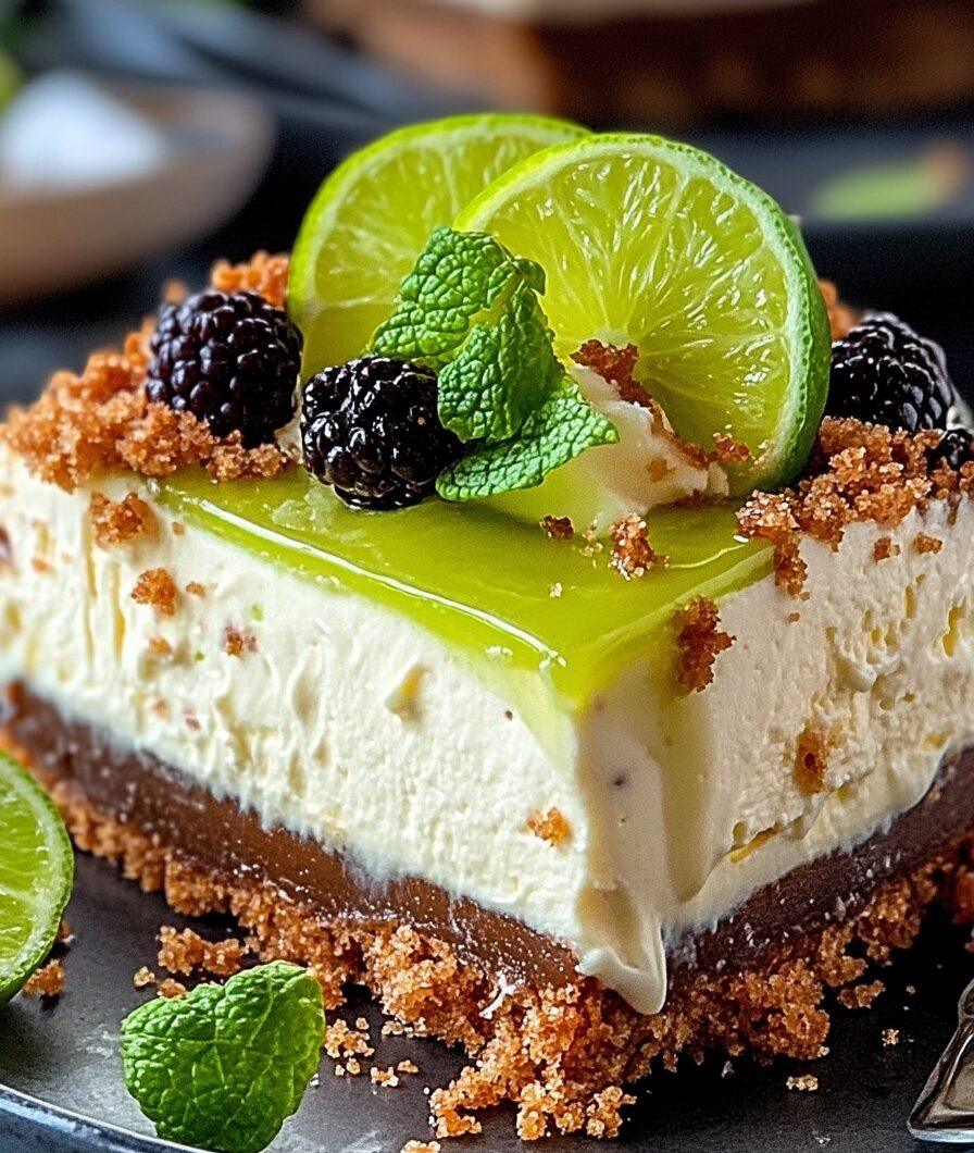 Refreshing Lime Mousse Cheesecake with Lime Glaze