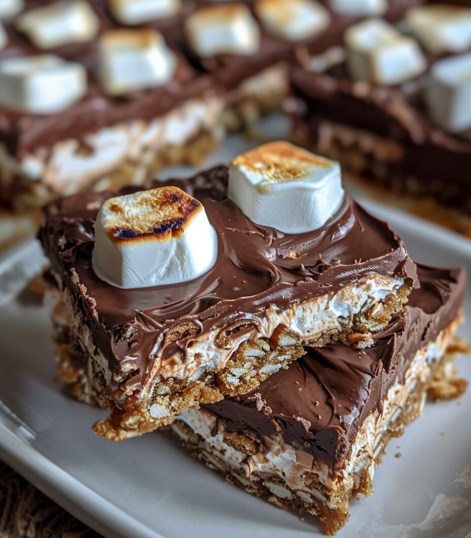 Gooey S'mores Chocolate Bars