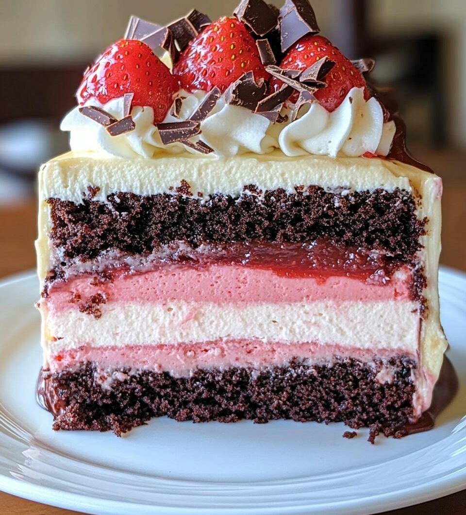 Neapolitan Millionaire Cake