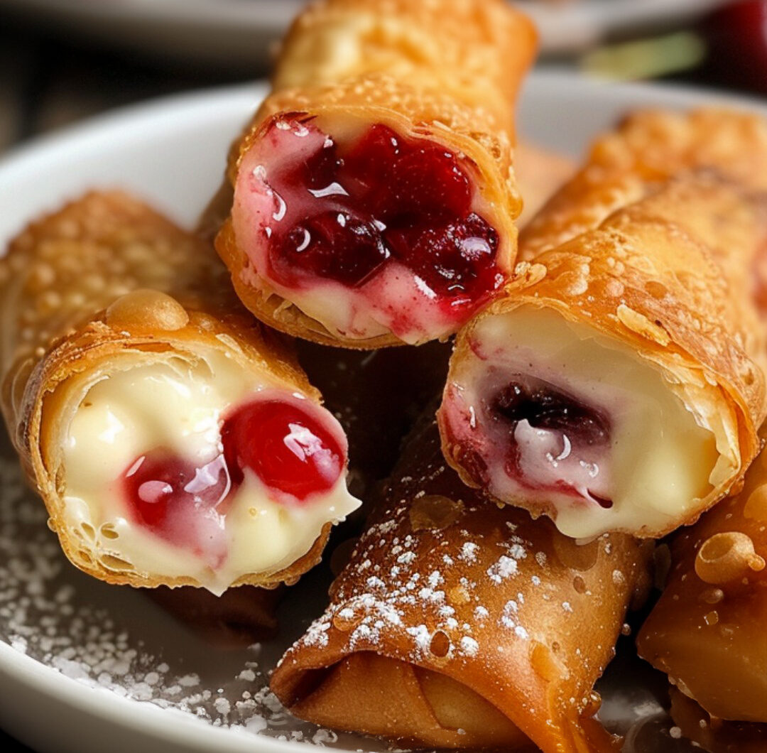 Air Fryer Cherry Cheesecake Egg Rolls