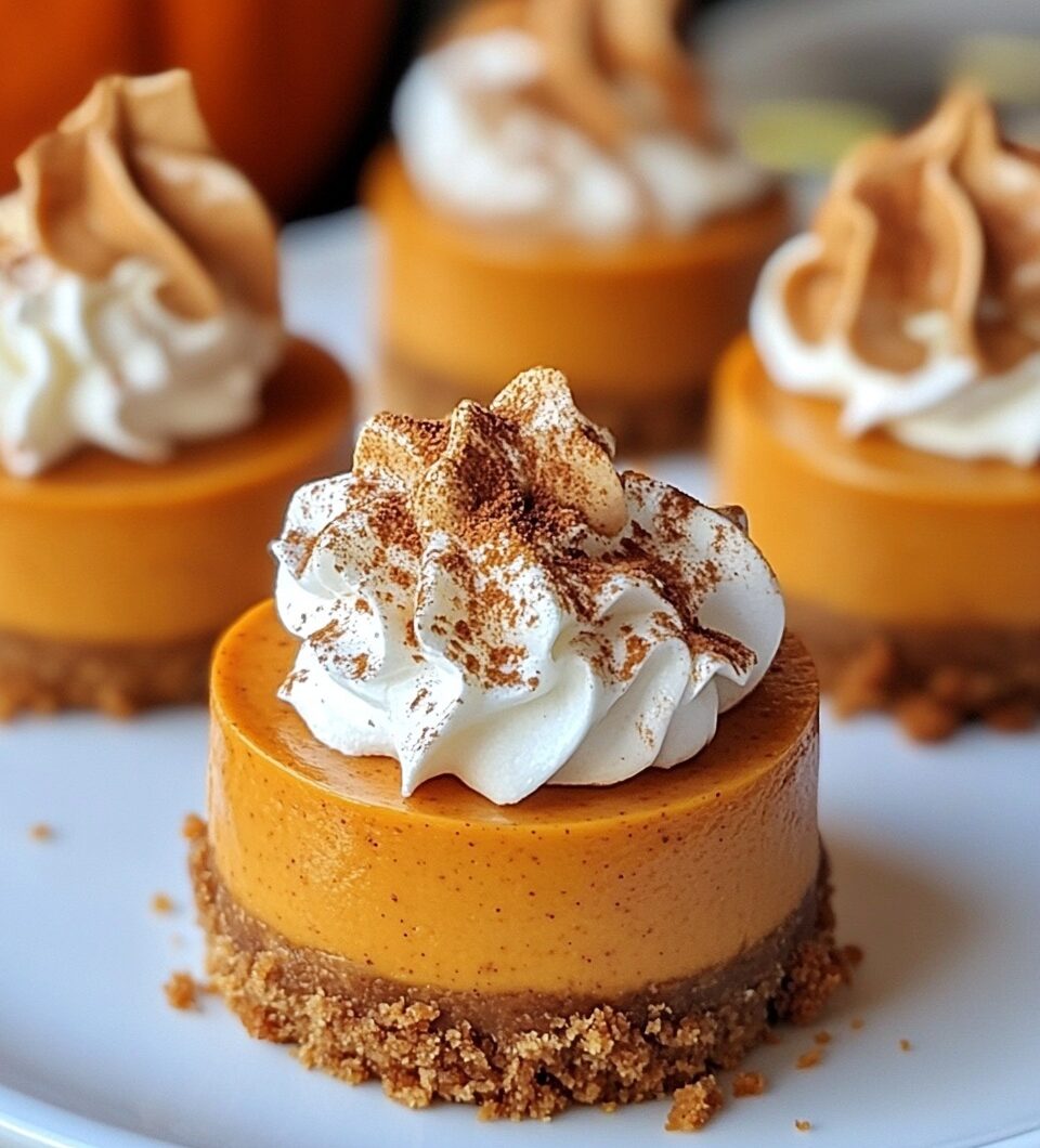 No-Bake Mini Pumpkin Cheesecakes