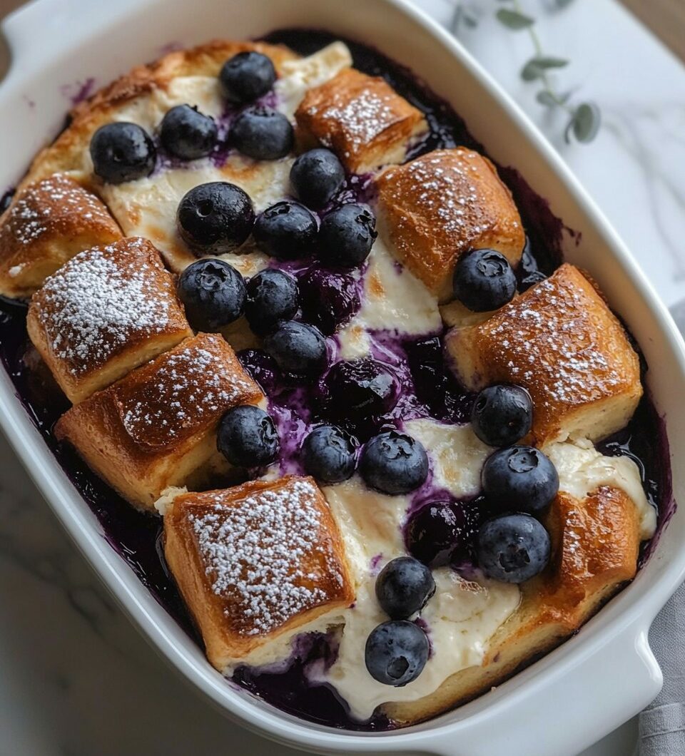Blueberry Mascarpone French Toast Bake