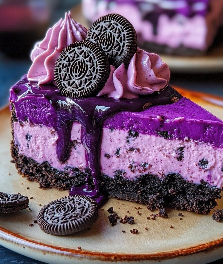 Mystic Velvet Oreo Cheesecake
