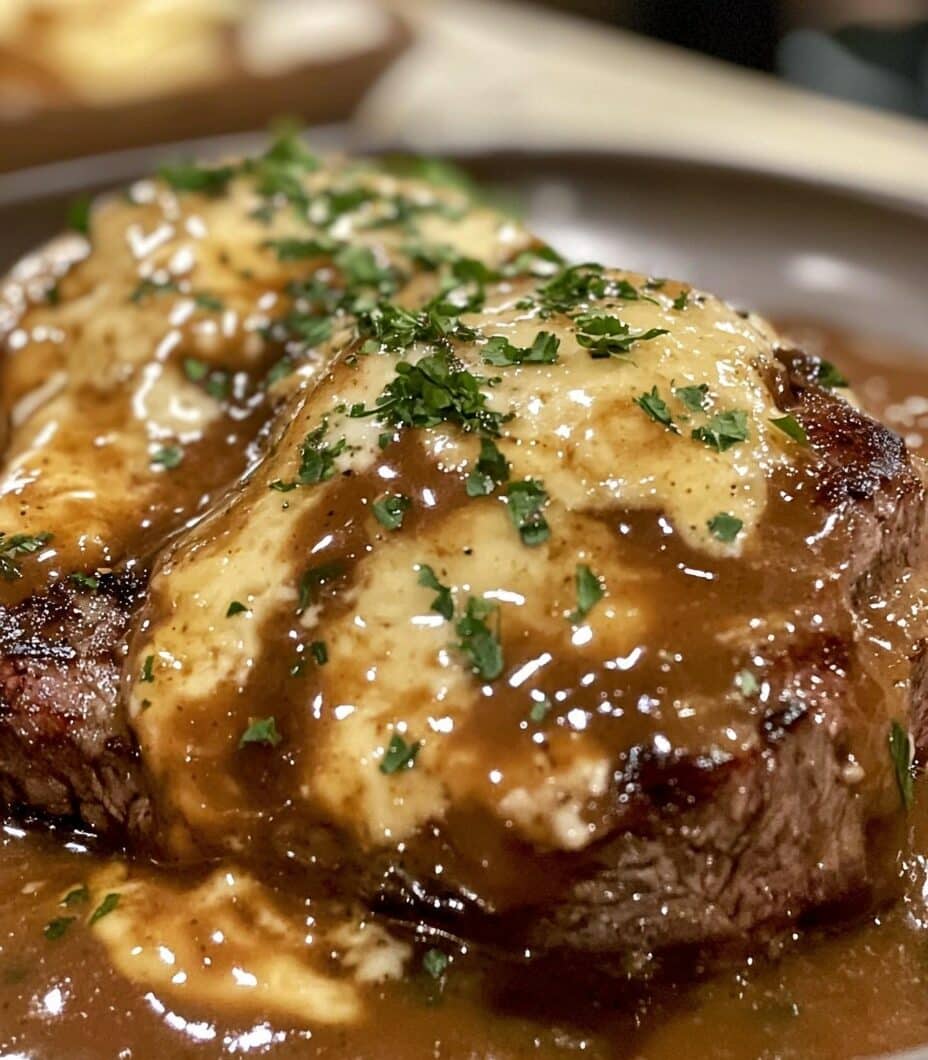 Slow Cooker Mississippi Ribeye Steaks